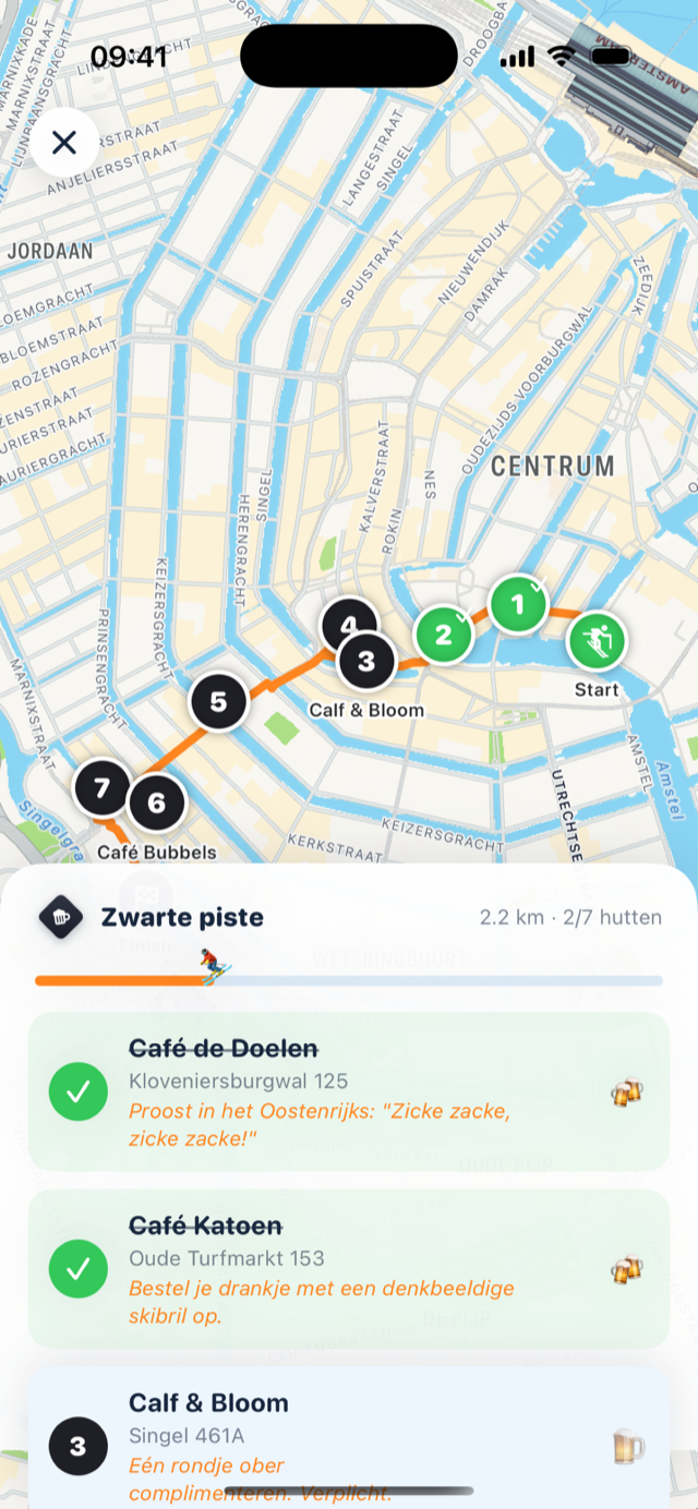 Inchecken bij een hut